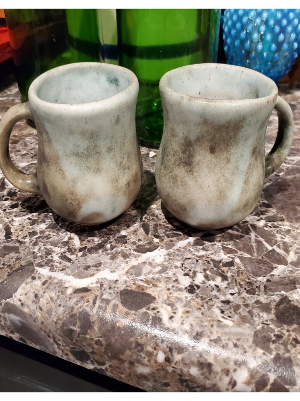 Handmade Studio Pottery Coffee/Espresso and or Tea Cups. Set of 2